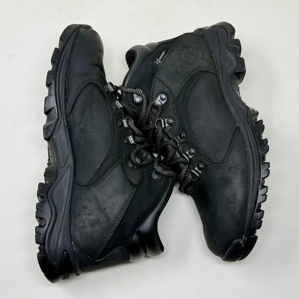 Timberland White Ledge Waterproof Hiking Boots Black Leather A21AC Men's Size 8